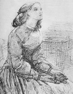 Estudio de Elizabeth Siddal para "Beata Beatrix" (ca. 1850 - 60)