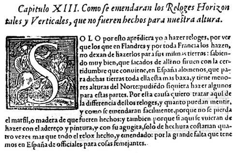 Libro de Reloges Solares (Cap XIII)