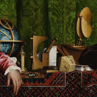 The Ambassadors, detalle de los instrumentos