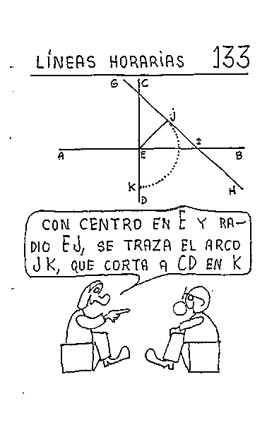 Líneas horarias 05 del reloj vertical