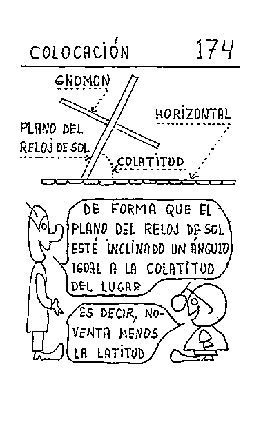 Colocación 03 del reloj ecuatorial