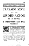 TRATADO XXVII. DE LA ORDENACION DE LOS TIEMPOS, Y DISPOSICION DEL KALENDARIO 00000293_tif_100_0
