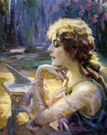 Reading the Sundial (Mary Pickford)