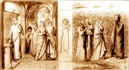 The salutation of Beatrice (boceto)